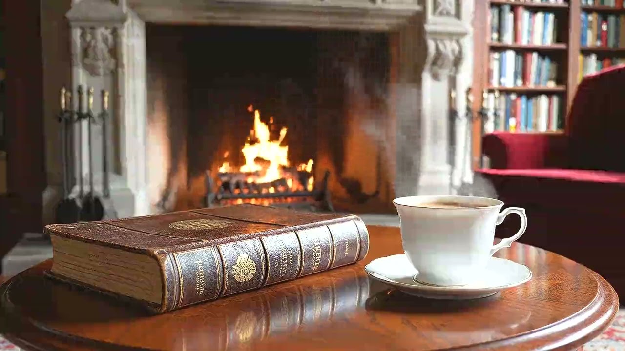 Cozy Snowy Cabin Nights | Fireplace 10 Hours Crackles & Full HD Snowfall Sounds for Restful Sleep