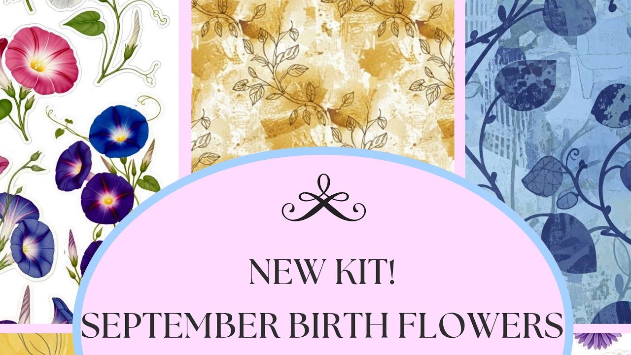 Making cards with my latest freebie - September Birth Flowers