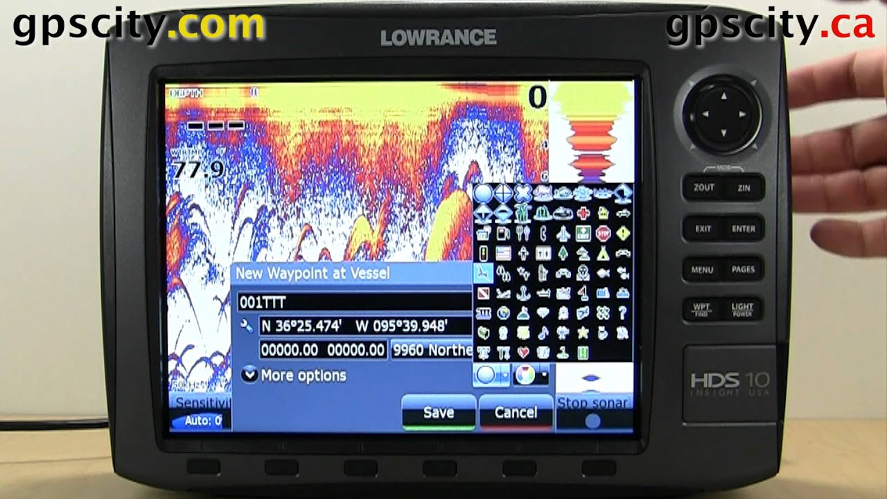 Marking a Waypoint in a Lowrance HDS Generation 2