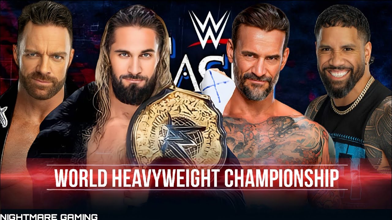 WWE 2K25 | Seth Rollins VS CM Punk VS Jey Uso VS LA Knight - World Heavyweight Championship