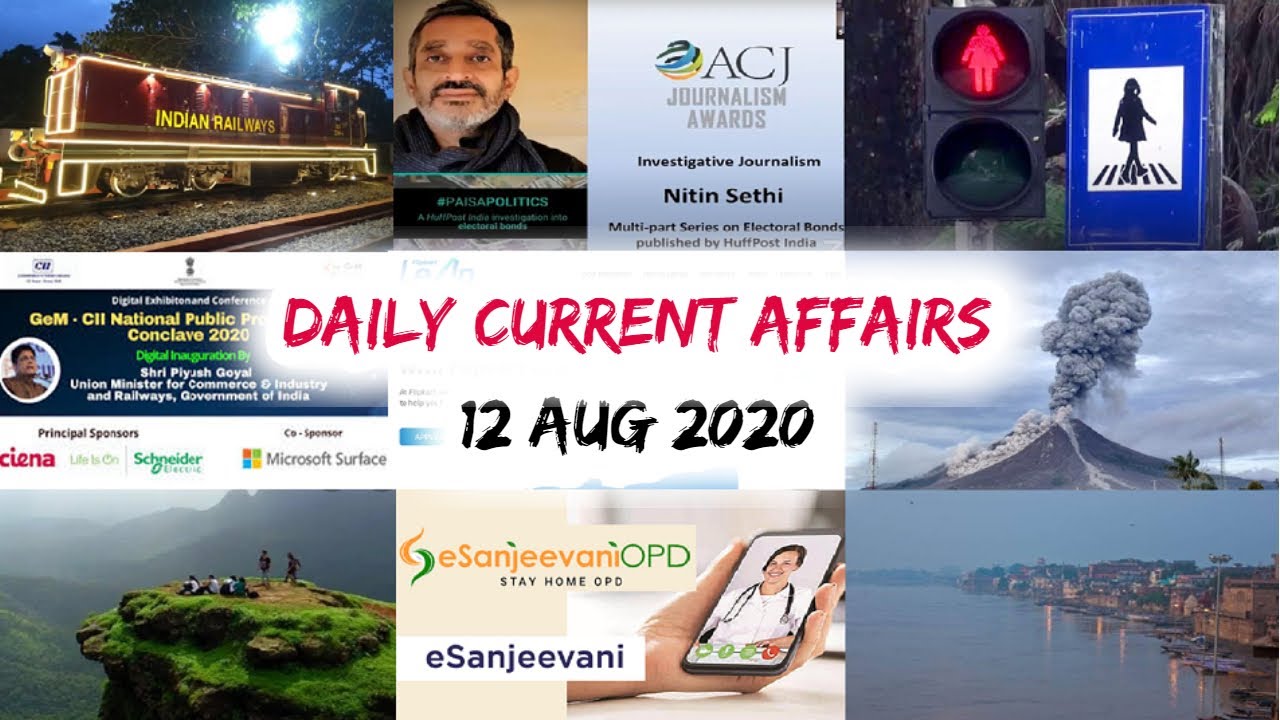 Daily Current Affairs In English 12 August 2020 | Current affairs today | GKToday