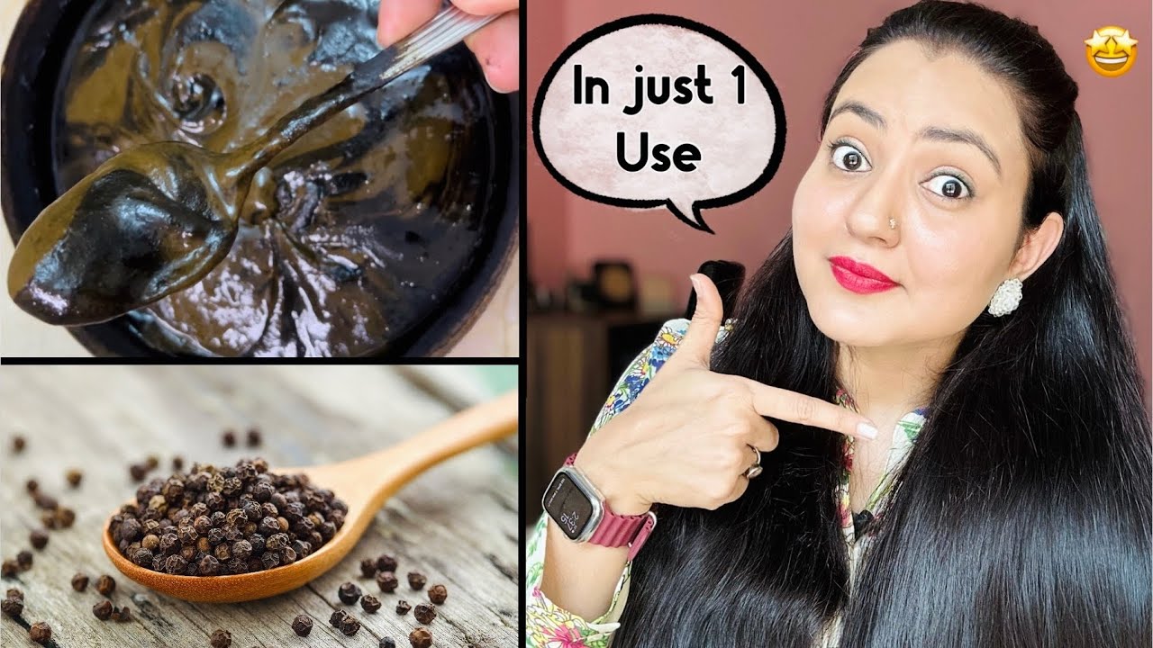 White Hair To Black Hair Naturally | No Chemicals, No Color !
