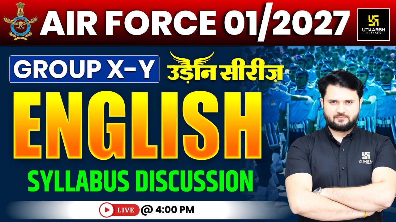 Airforce 01/2027 English | Syllabus Discussion LIVE 🚀 | Group X & Y | उड़ान सीरीज़ | Vikas Sir