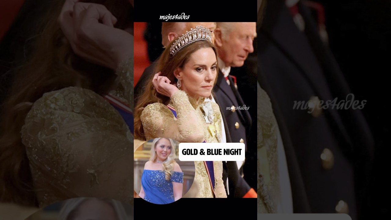 State Banquet 🇬🇧🇺🇸 A royal evening where Princess Catherine in gold stood out, 2025.