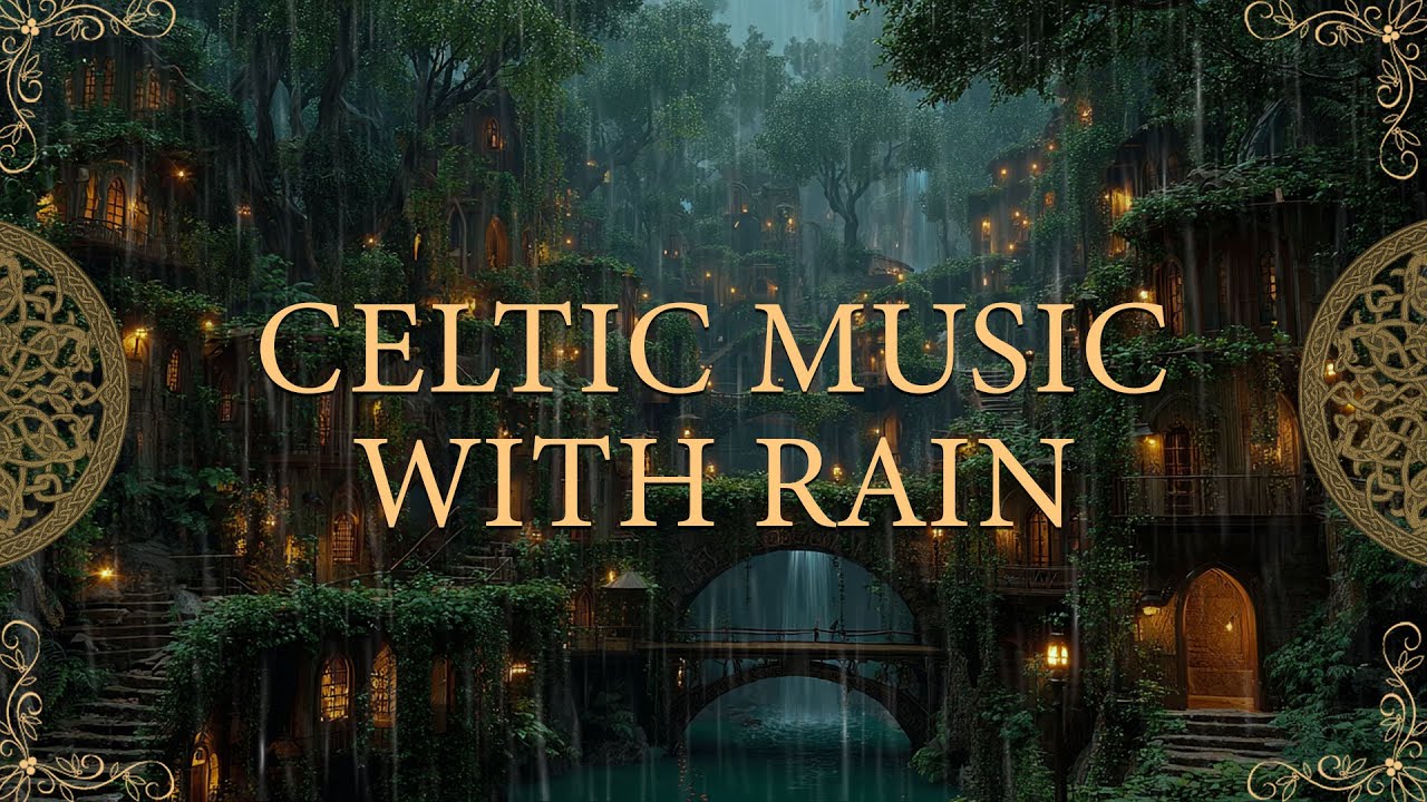 3 Hours of Celtic Sleep Music in a Rainy Swamp Cabin | Dark Fantasy Ambience for Deep Relaxation