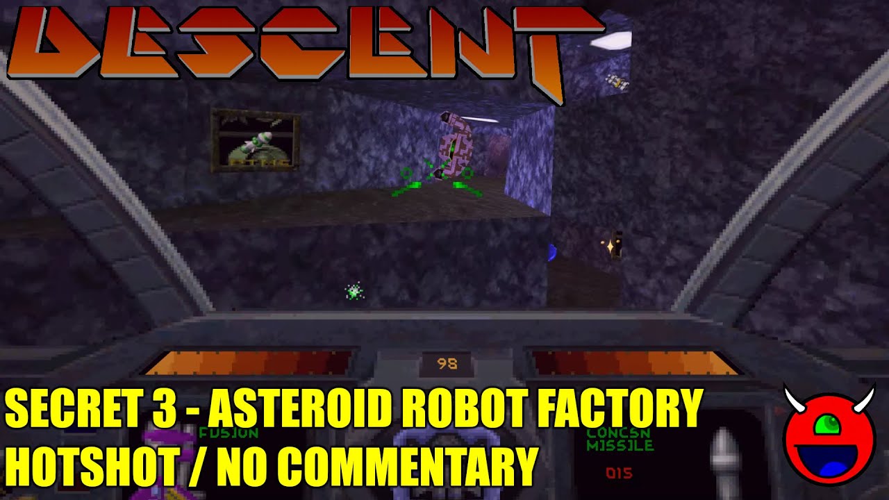 Descent (D1X-Rebirth) - Secret 3 Asteroid Robot Factory - No Commentary