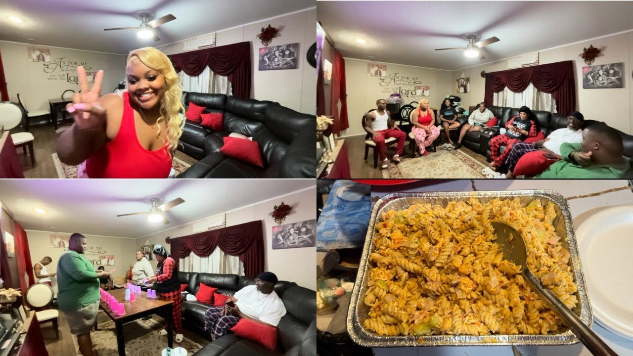 Family 1st Christmas party /Games +Food and more pt1