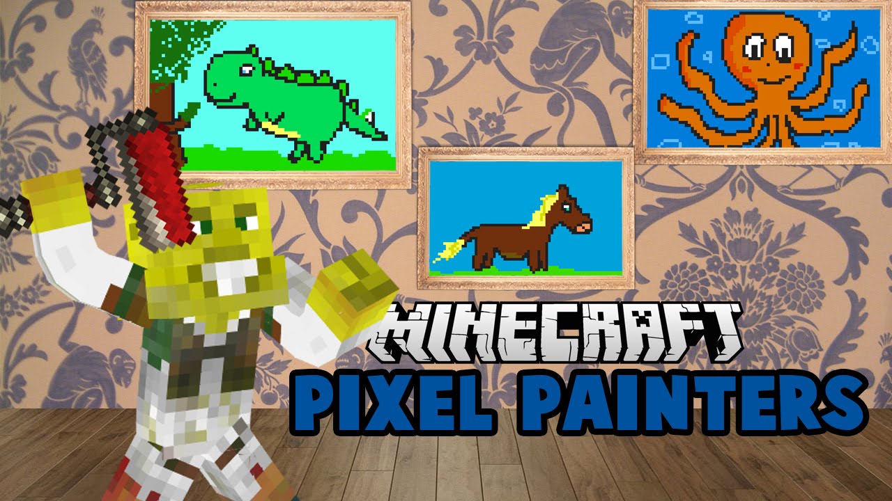 Kawaii Dinosaur and AWFUL Pony! | Minecraft Pixel Painters