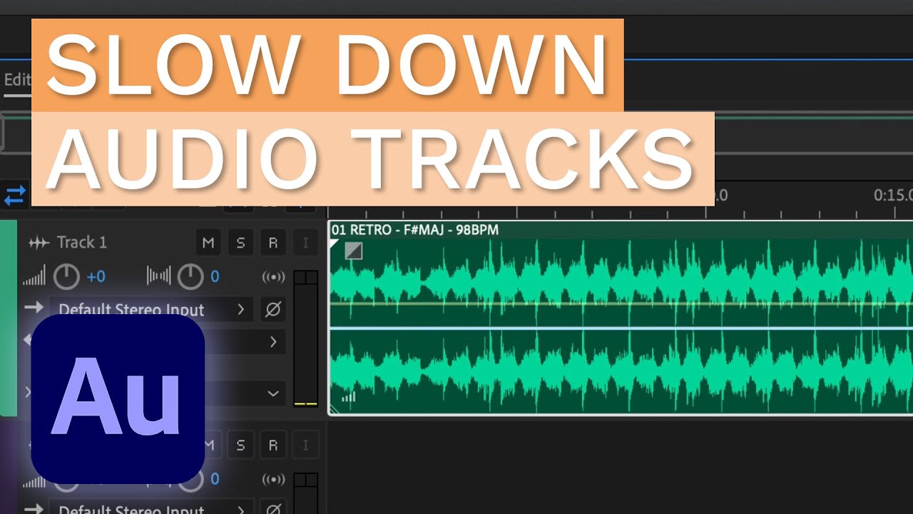 How to Slow Down a Track Without Affecting the Pitch - Adobe Audition Tutorial