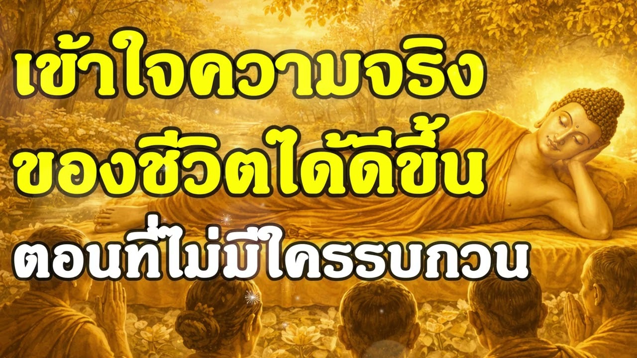 เข้าใจความจริงของชีวิตได้ดีขึ้น ตอนที่ไม่มีใครรบกวน | ฟังธรรมคลายทุกข์ | Ep.38