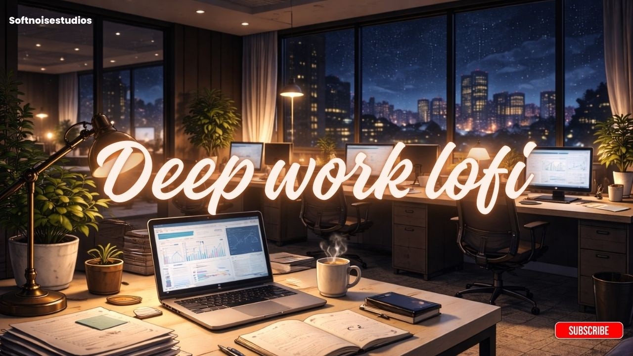 Late Night Office LoFi 🌃 | Deep Focus Music for Work & Productivity
