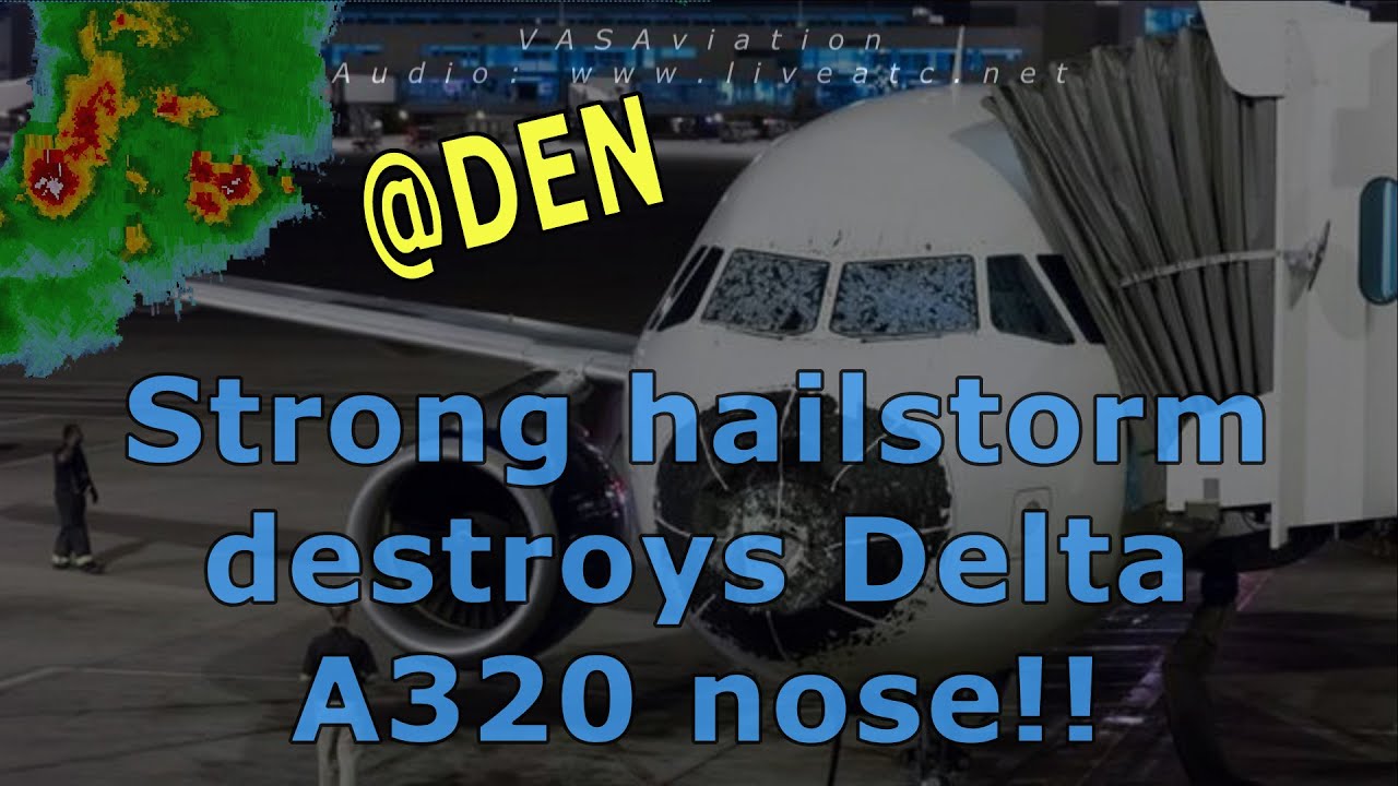 [REAL ATC] Hailstorm CRACKING WINDSHIELD at Denver!!!