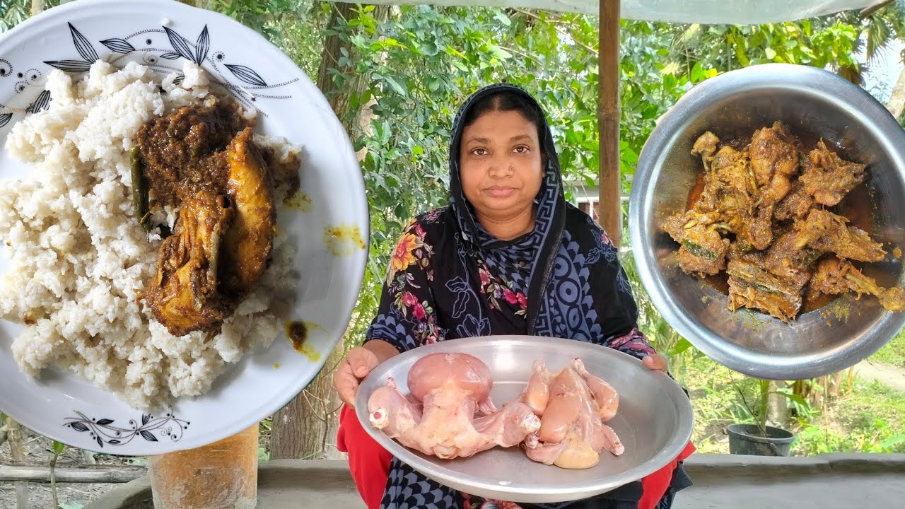 মুরগি রোস্ট । পোলাও ।  #newrecipe #ai #gram #viralvideo #recipe 