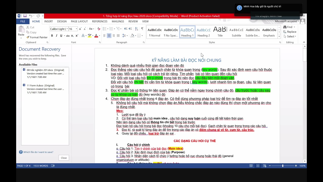 Buổi 1. Đọc hiểu_Video hướng dẫn Ôn thi Tiếng Anh B1