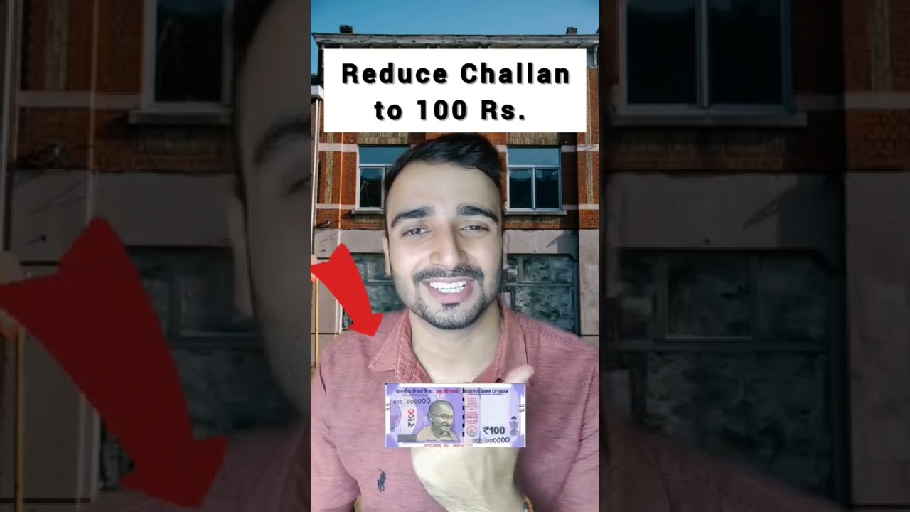 Reduce your challan😍Reduce Traffic Challan to 100 Rs. ONLY😵🤑 #traffic #trafficpolice #bhanupathak