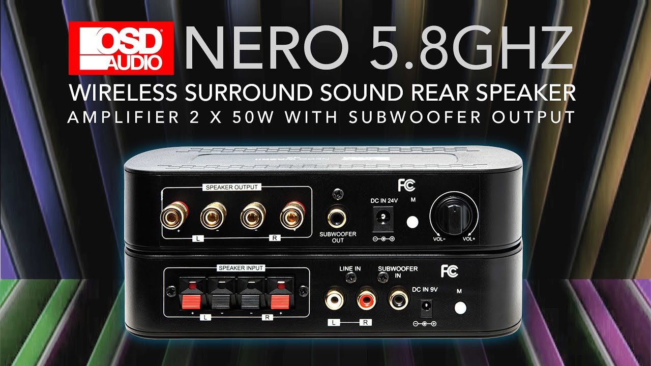 OSD Nero WRSKII Compact 5.8GHz Wireless Rear Speaker Amplifier BOX OPEN!
