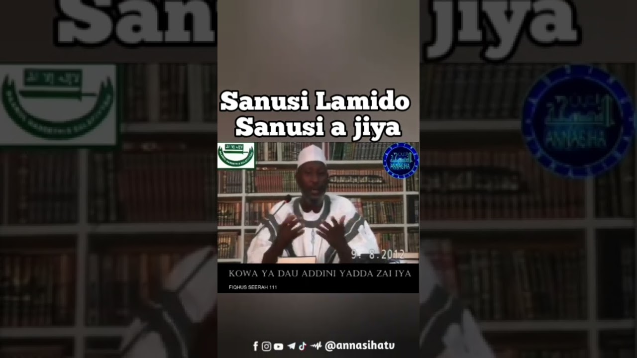 Sanusi Lamido Sanusi a Jiya: Sheikh Albaniy Zaria Rahimahullah.  #Nasiha #Hausa #arewa #Islam