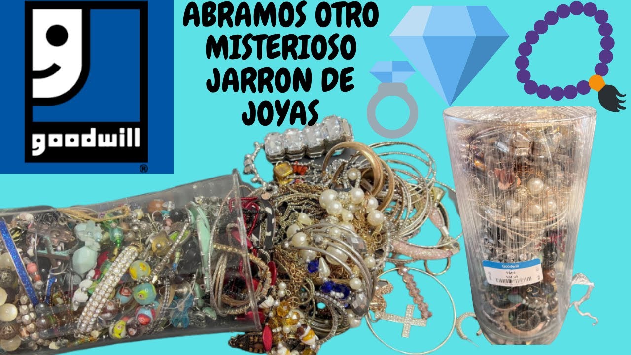 Jewelry /Joyeria de segunda mano. Abramos otro misterioso jarr&oacute;n de joyas de Goodwill. 4K #unboxing