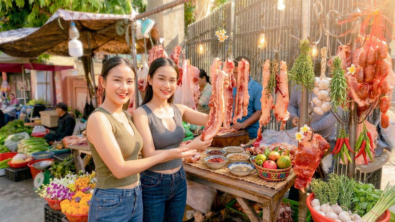 Morning at a Phnom Penh Food Market 🇰🇭 | Amazing Khmer Food & Local Lifestyle
