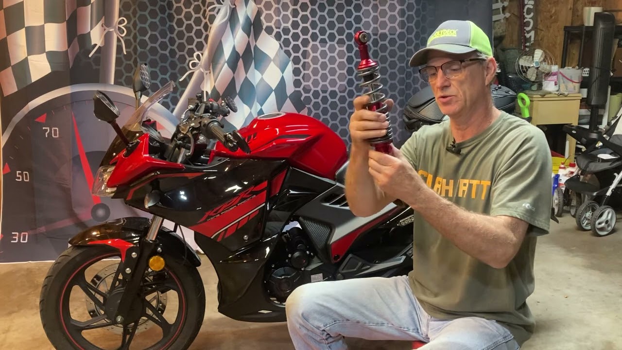 Conclusion of the rear shock install, upgrade for my 2022 Lifan KPR 200