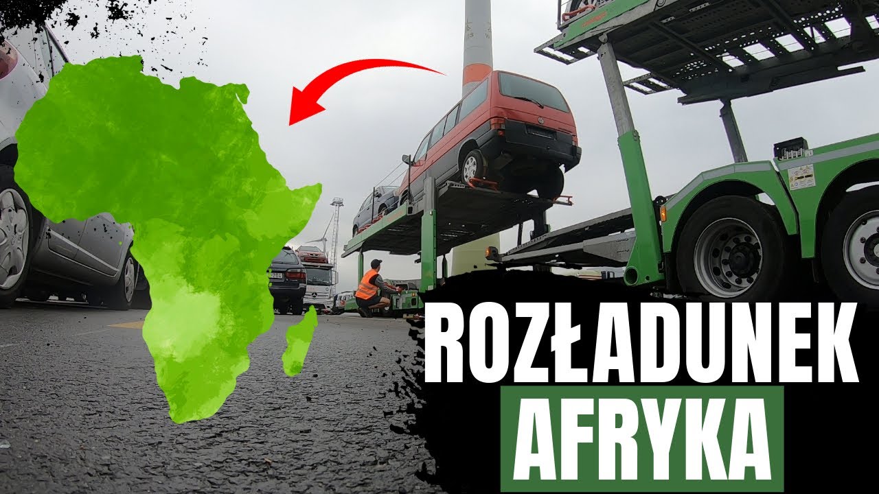Transport Samochodów Do Afryki- Rozładunek w Porcie #job #driver #africa