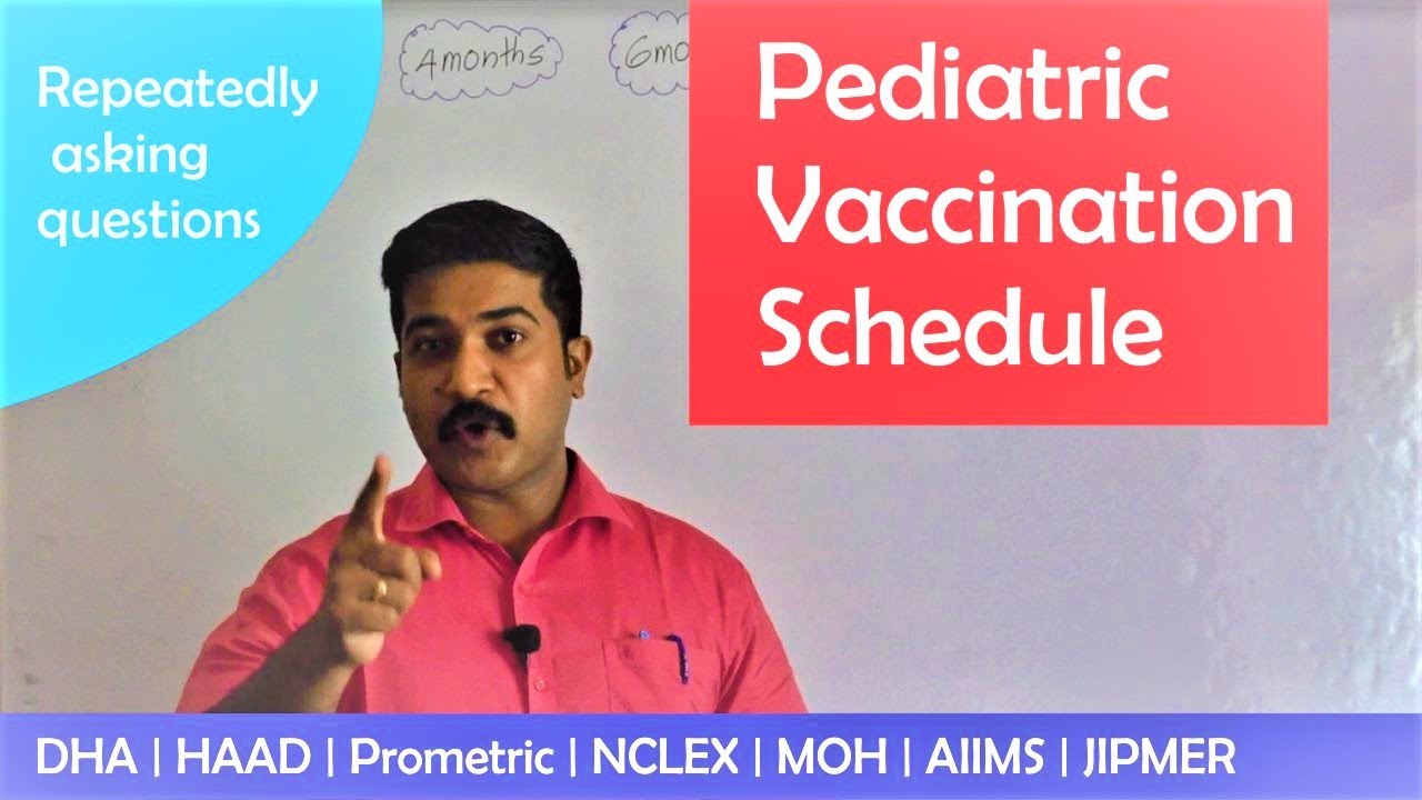 Prometric DHA HAAD NCLEX AIIMS JIPMER exam | Pediatric Vaccination Schedule Memory Tips