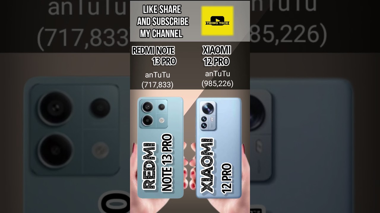 Redmi note 13 pro Vs Xiaomi 12 Pro antutu difference