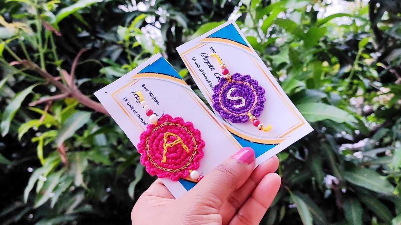 Brothers Name Initial Handmade Rakhi | New Crochet Rakhi Design 2025 | Last Minute Unique Rakhi Idea