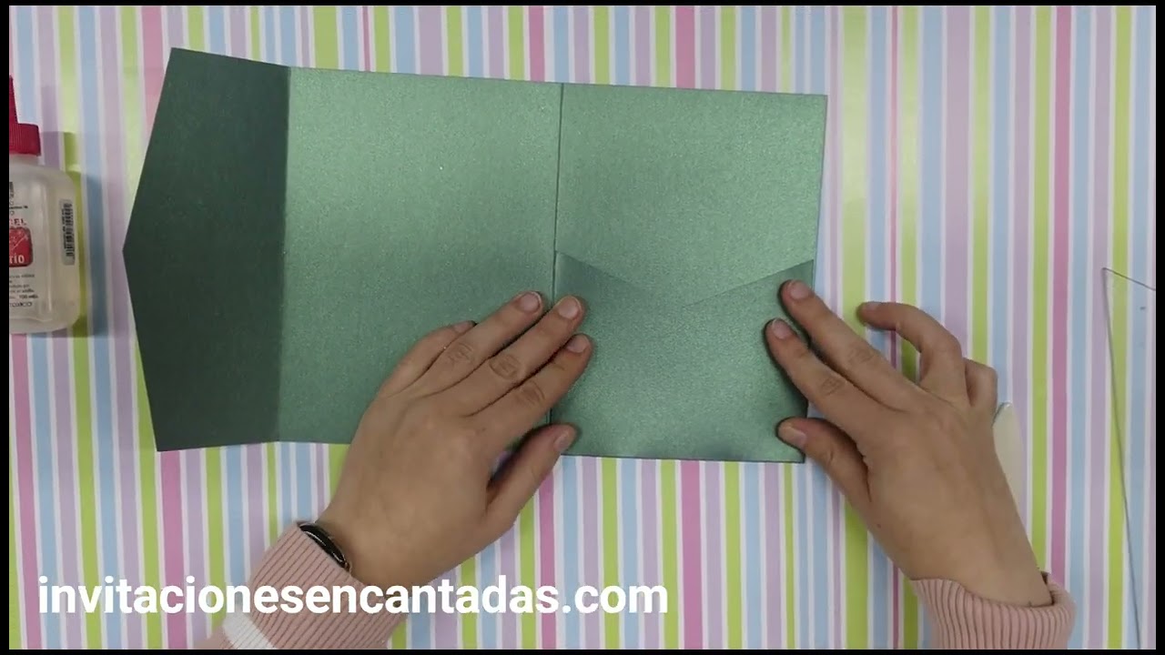invitaciones Sobre Mod 02 V, como hacer tus Invitaciones, armado de sobres.