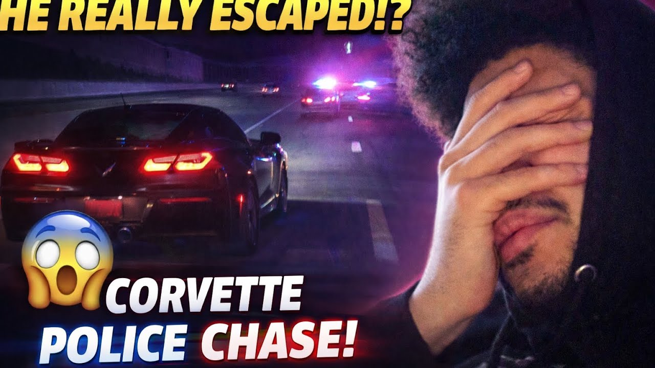Corvette C7 скрылся от полицейского вертолета в центре Лос-Анджелеса‼️ | Вот как это делается!!