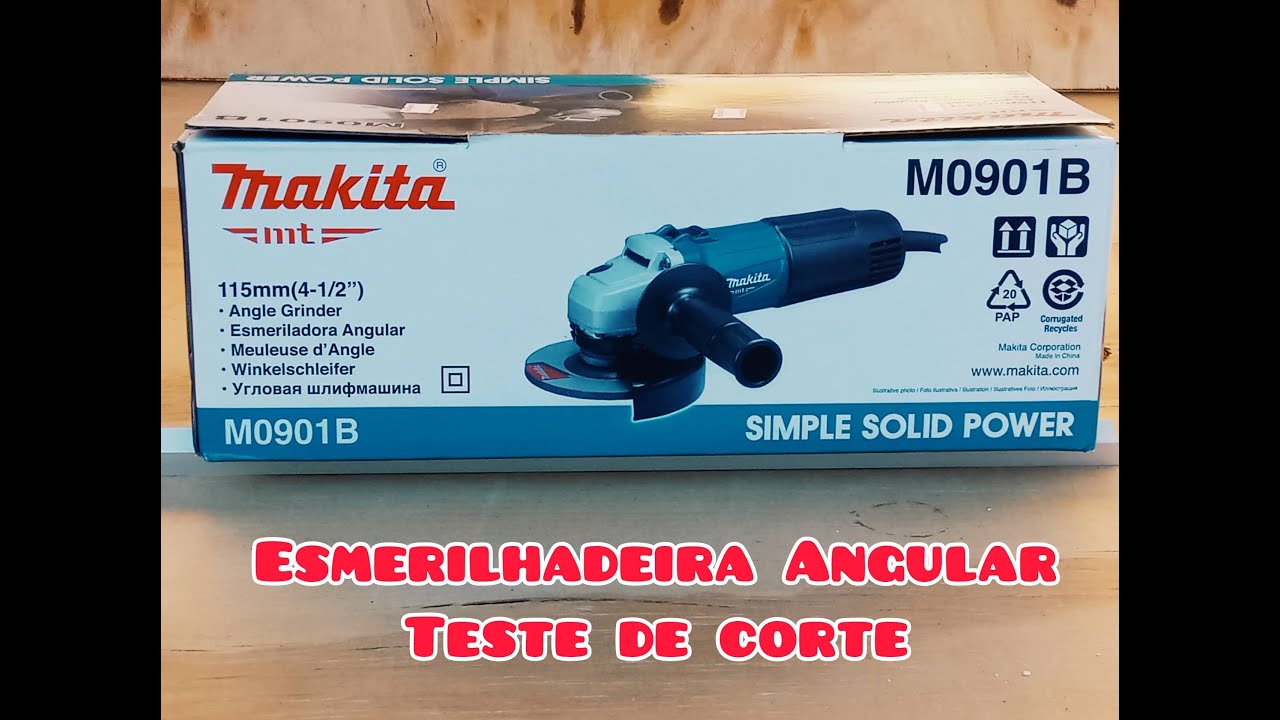 Esmerilhadeira Angular Makita M0901 B - teste de corte