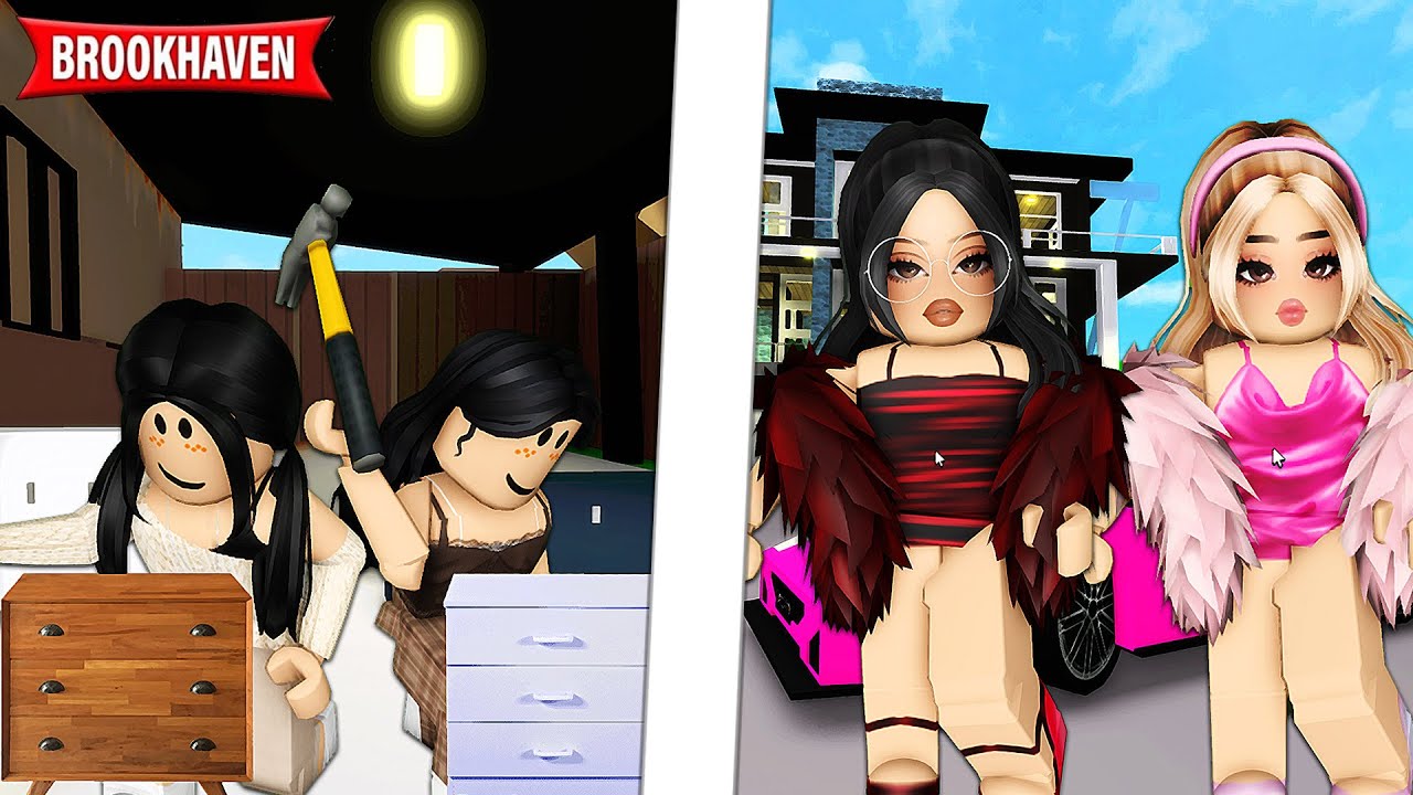 AS MENINAS FICARAM RICAS CONSTRUINDO MÓVEIS NO BROOKHAVEN | Historinhas Brookhaven RP | Roblox