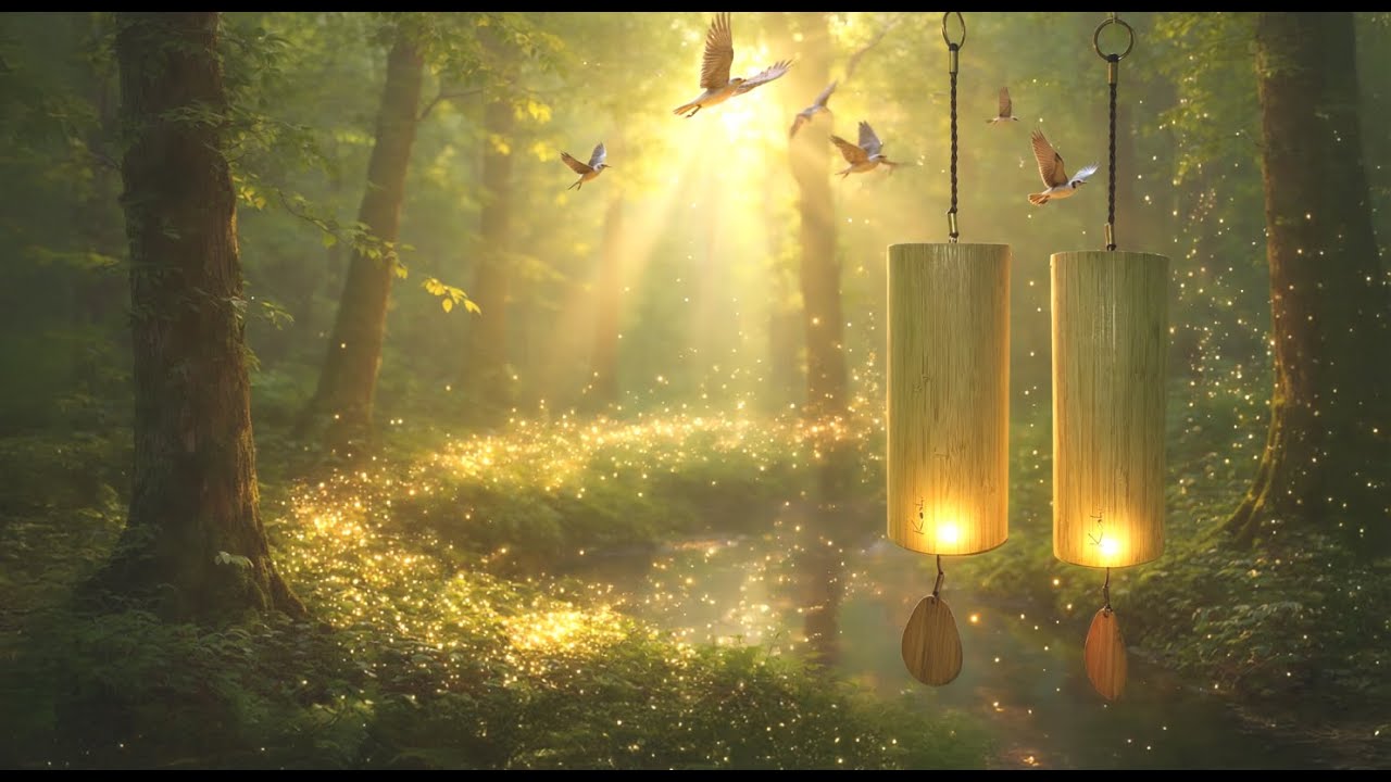 Heal your soul | Koshi Chimes Relaxation - Birds, Forest Stream Ambience