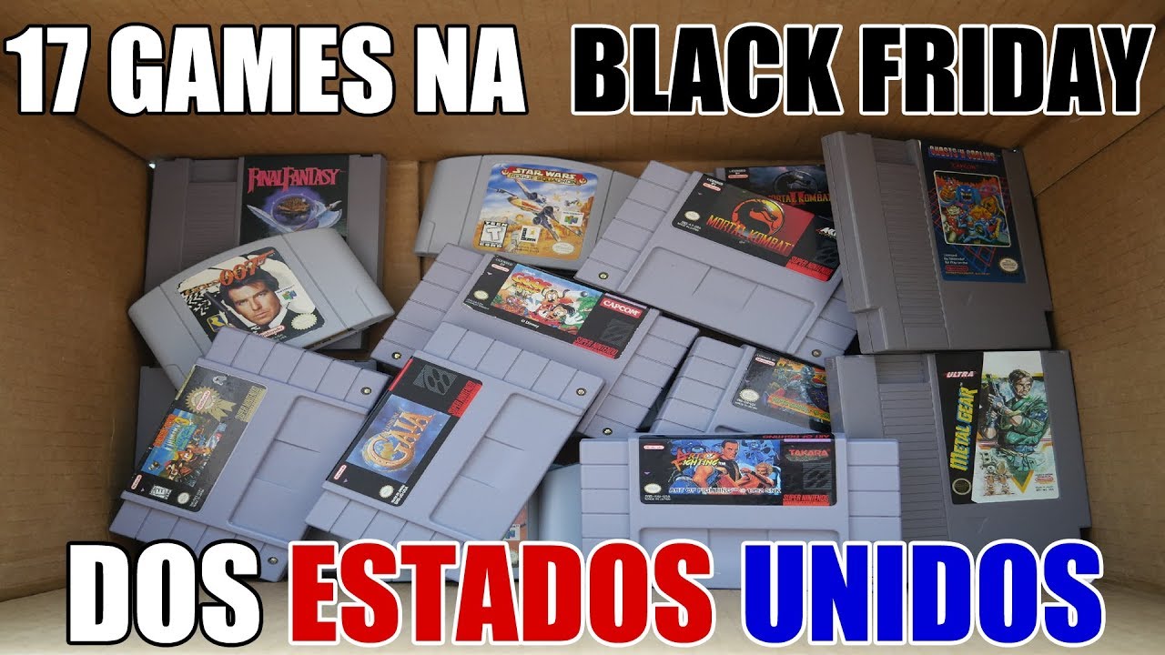 Unboxing de 17 Retro Games Que Comprei Na Black Friday Dos Estados Unidos - De Novo