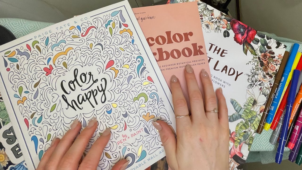 Color With Me ASMR and Fall Asleep! (Book/Paper Sounds, Soft Spoken-Whispered)