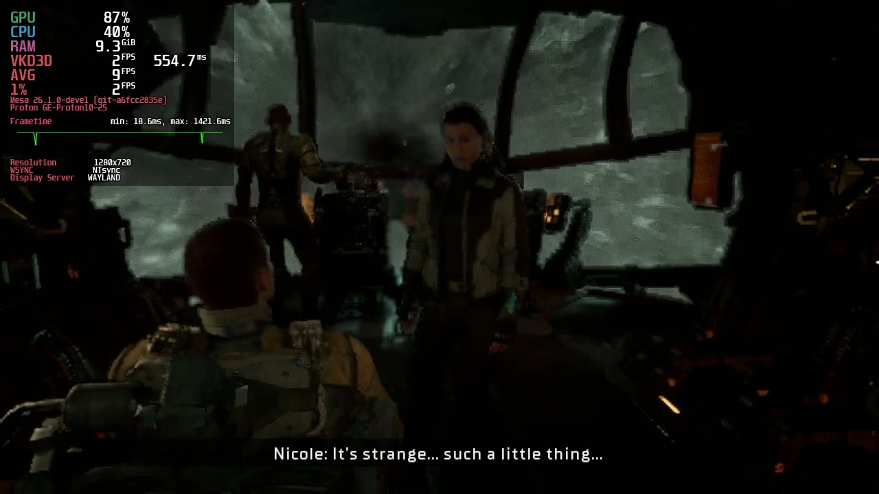 Dead Space Remake (2023 video game) - With NTSYNC on Ubuntu/Linux Intel I5 8250/UHD 620 #Linux