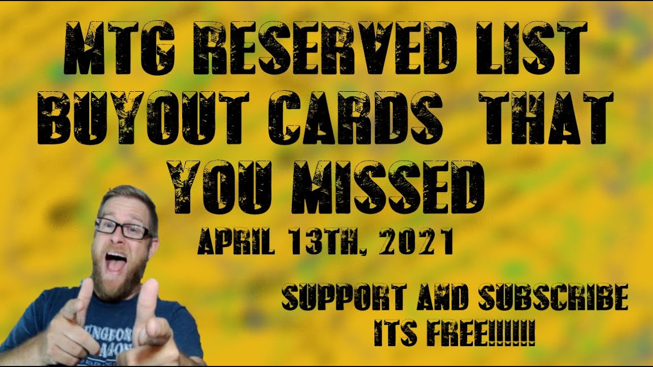 MTG Reserved List BuyOut Cards You Missed