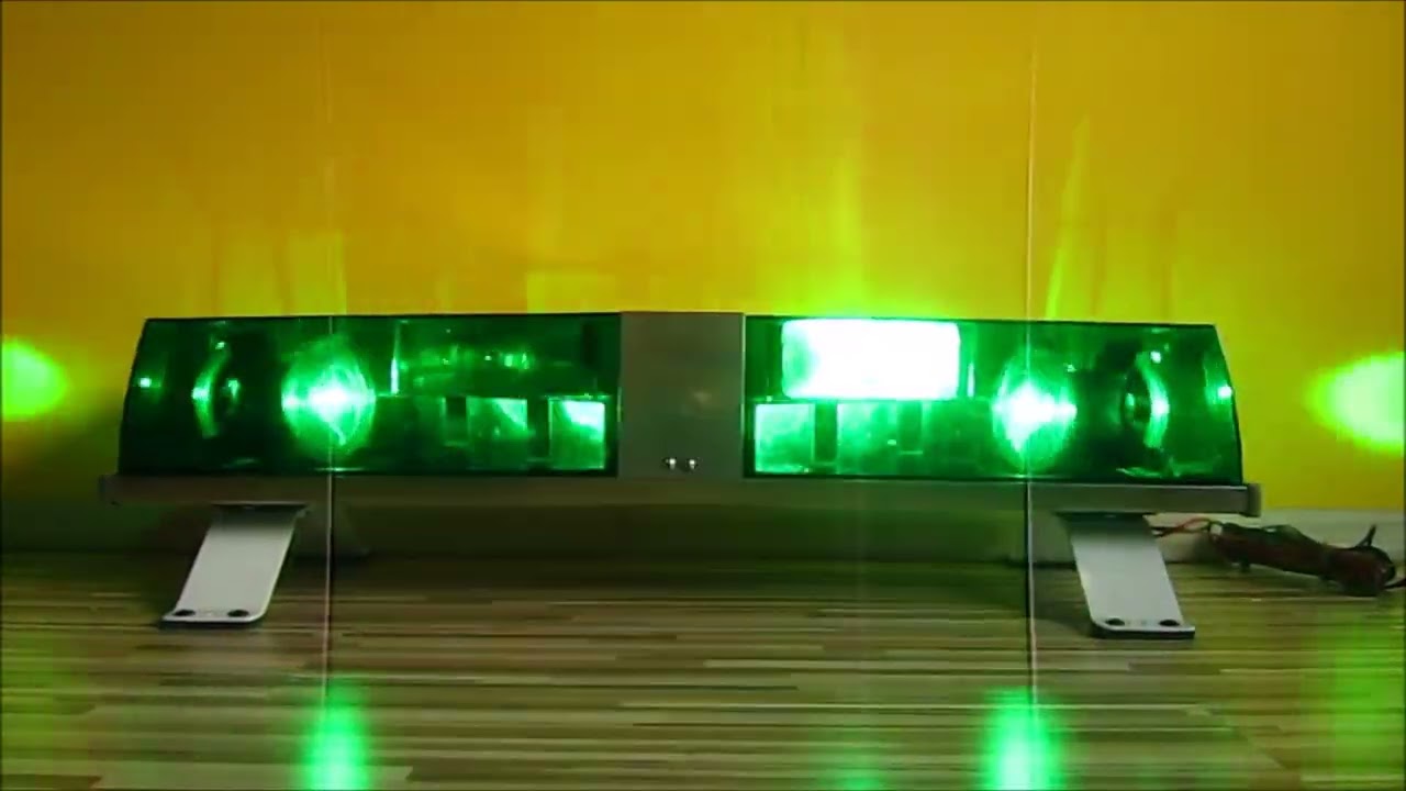 Federal Signal GREEN TwinSonic lightbar #lightbarmarci #twinsonic #aerodynic #green #nypd #fdny #cop