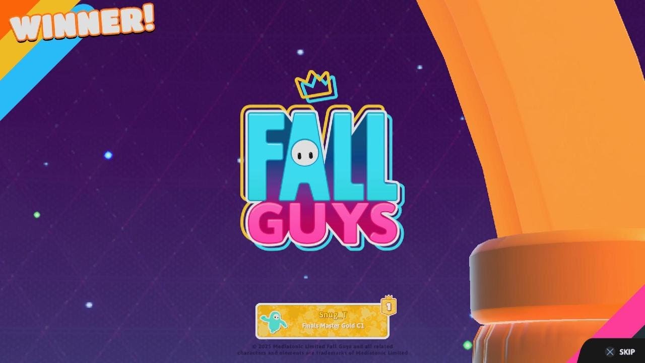 WINNING Fall Guys with the LOGO covering my SCREEN!