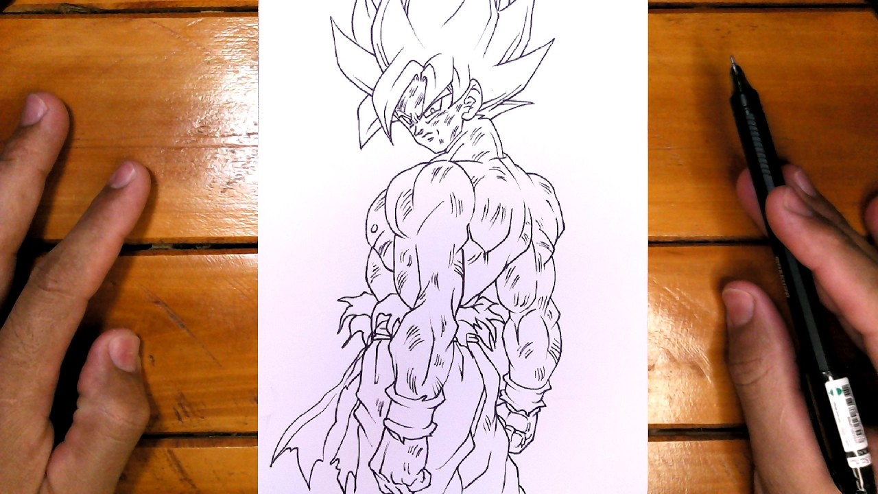 cómo dibujar el Goku Super Saiyajin 1 | saga Freezer