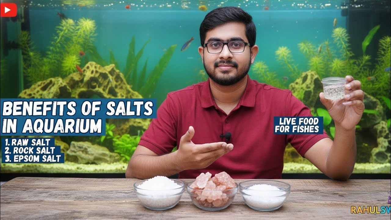 Aquarium salt vs rock salt vs epsom salt - function of different type of aquarium salts #rahulsworld