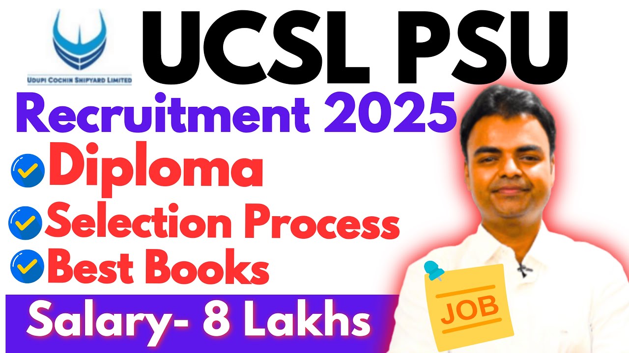 UCSL PSU Recruitment 2025, PSU Diploma Job Vacancy 2025, Mechanical, Electrical High Paying Govt Job