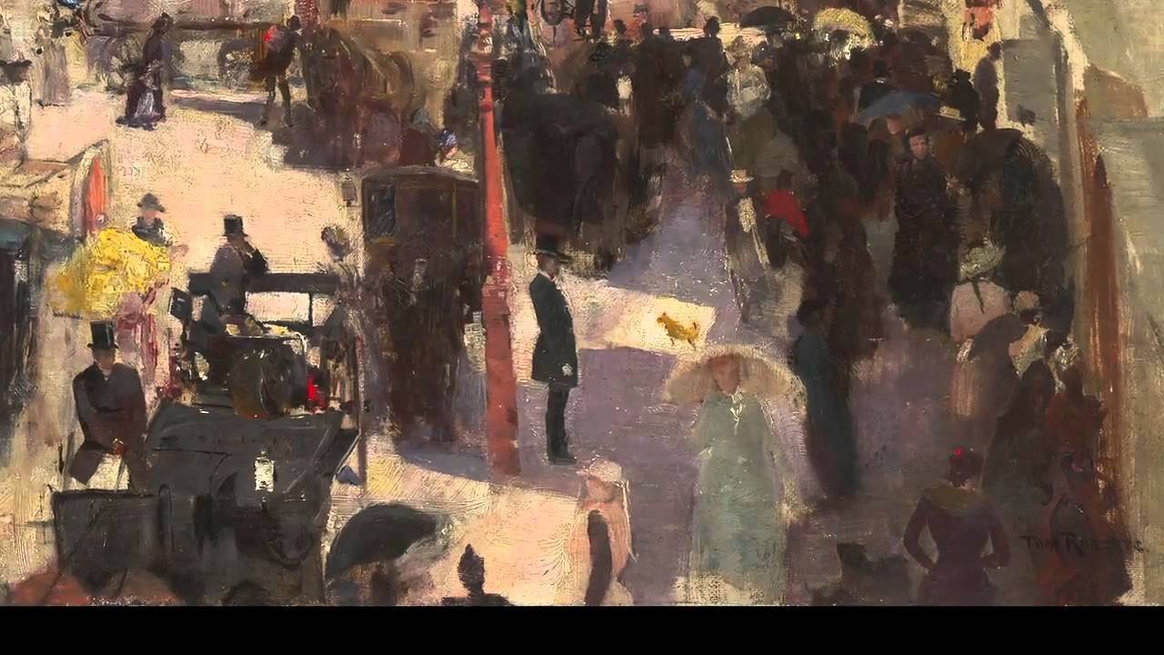 21 62278  - Tom Roberts 'Allegro con brio, Bourke Street west' c. 1885--86