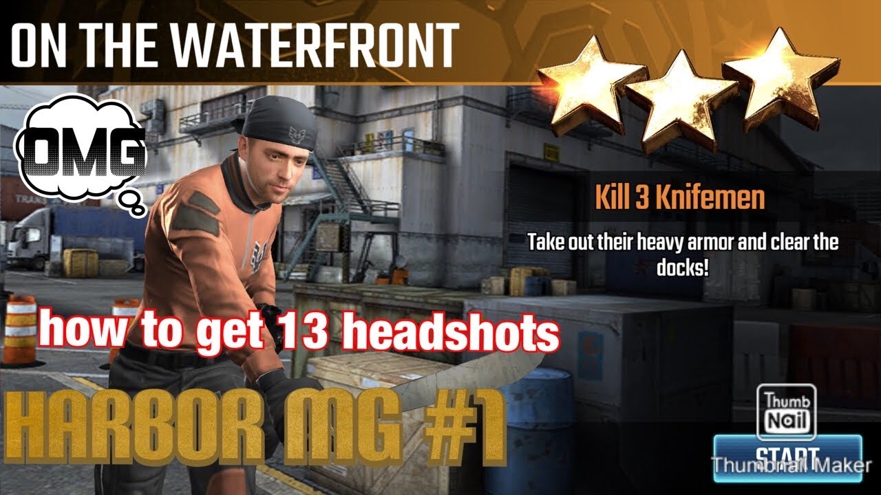 On the Waterfront, Sniper Strike Special Ops mission #1- Harbor (machine gun/zone 11)