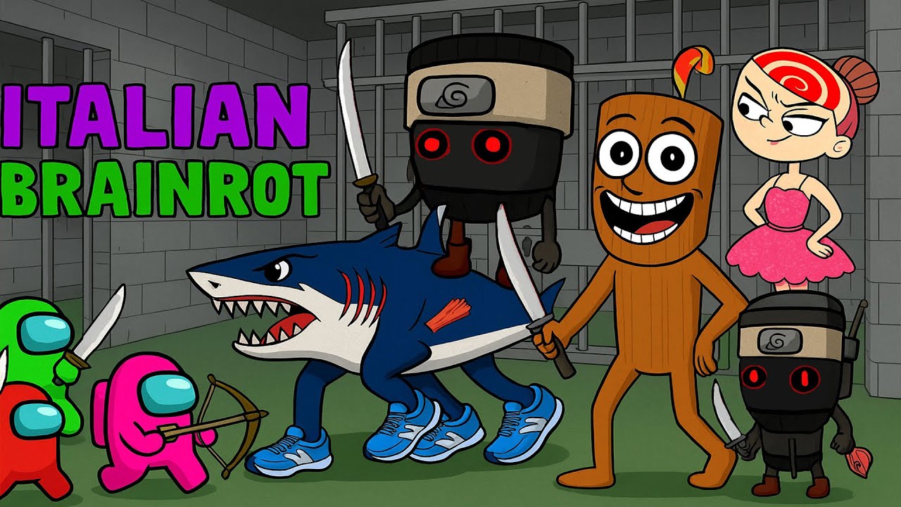 어몽어스Among Us VS Italian Brainrot Tung Tung Tung Sahur x Tralalero x Cappuccino Assassino | ANIMATION