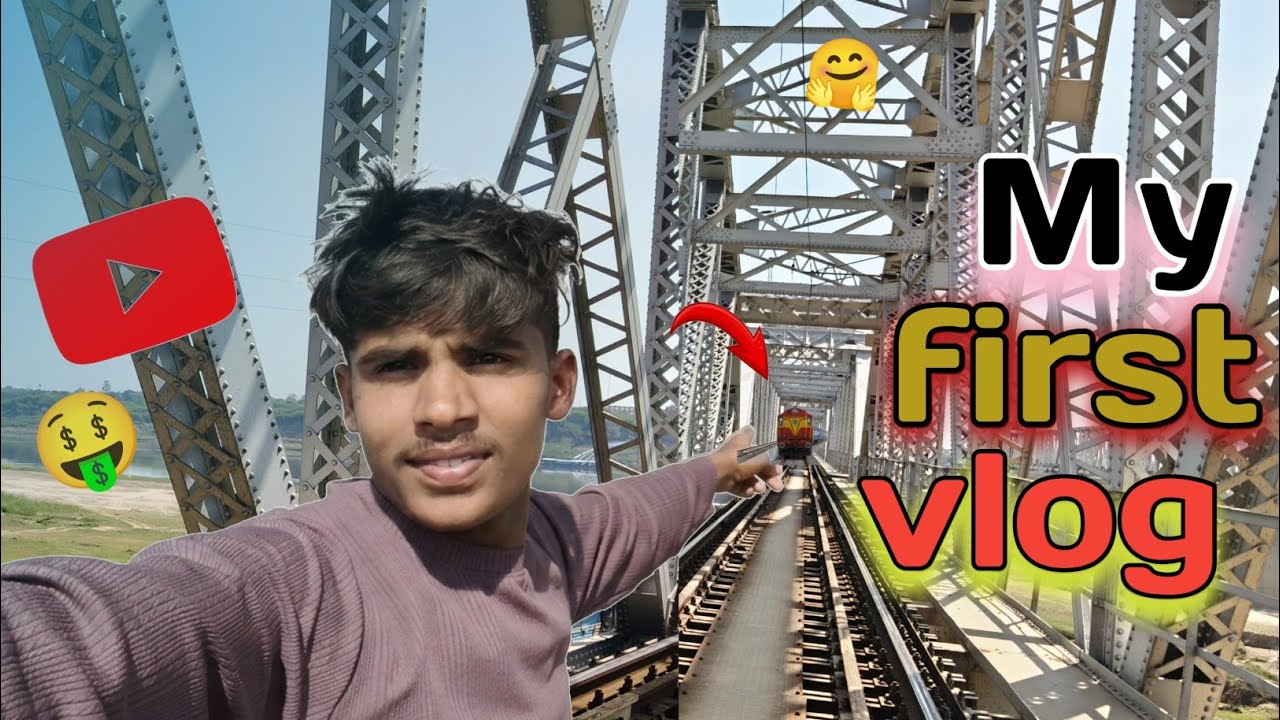 1️⃣ खतरनाक ट्रेन के पुल पर पहुँचे 4 दोस्त 😱 | First Vlog