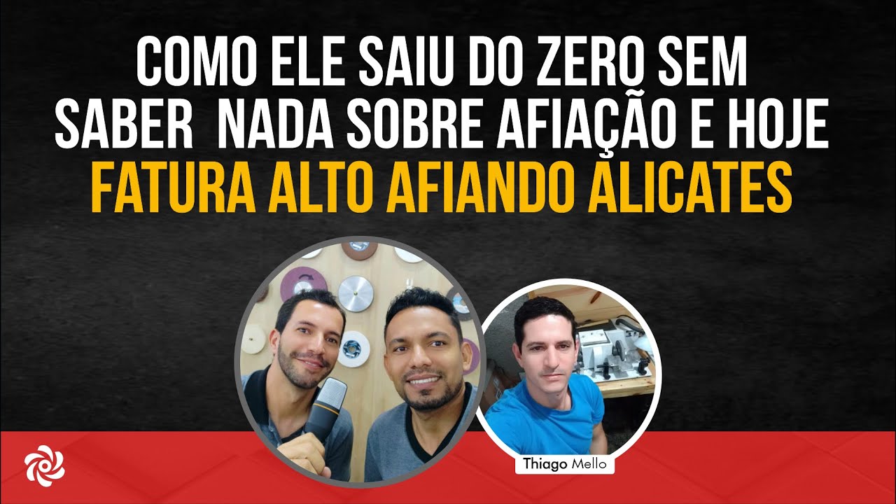 ELE SAIU DO ZERO SEM SABER NADA SOBRE AFIAÇÃO E HOJE FATURA ALTO AFIANDO ALICATES