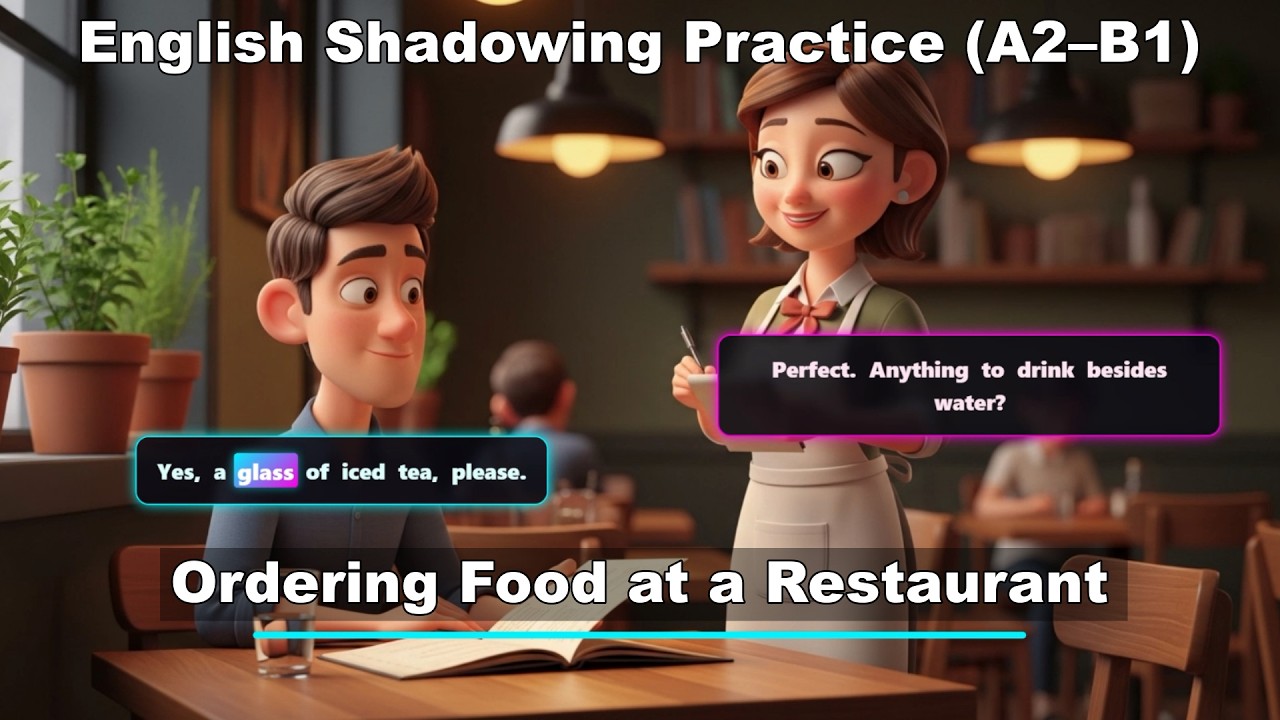 Shadowing Practice: At the Restaurant | Easy English Conversation