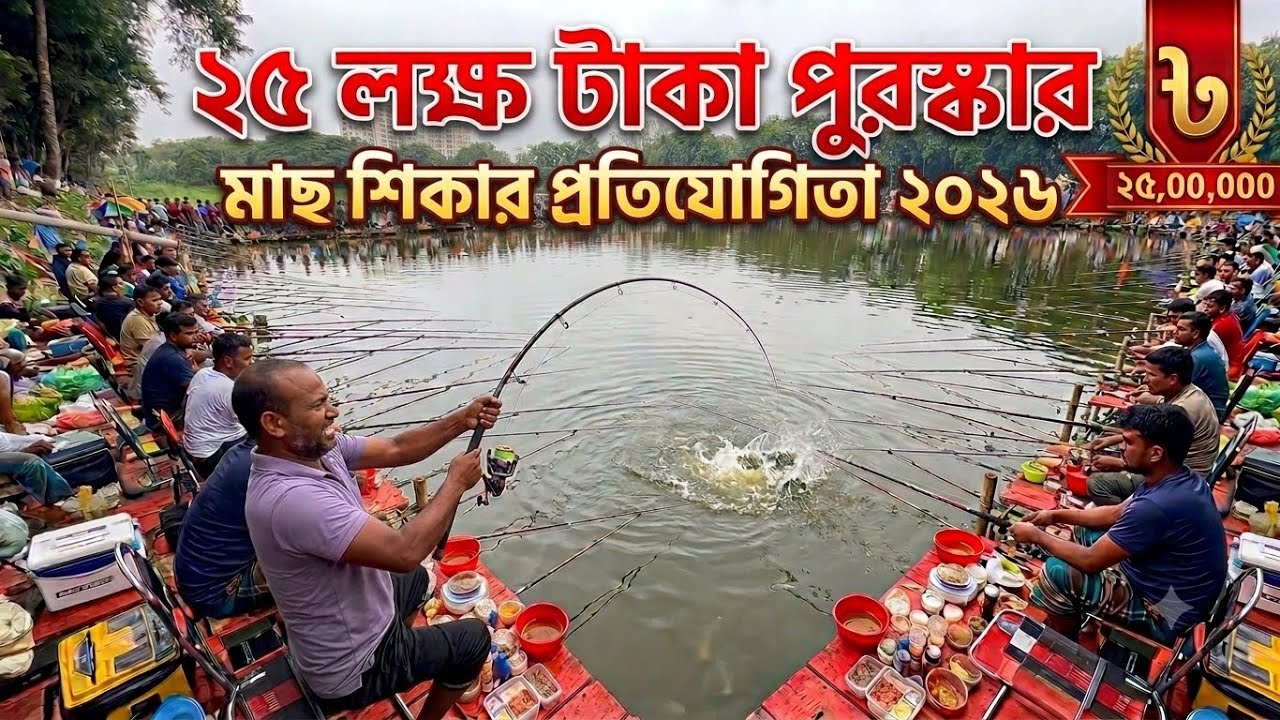 টাঙ্গাইলে ২৫ লক্ষ টাকা পুরষ্কারের মাছ শিকার 🎣🎣 Fishing competition with a prize of Tk 25 lakh 🎣🎣