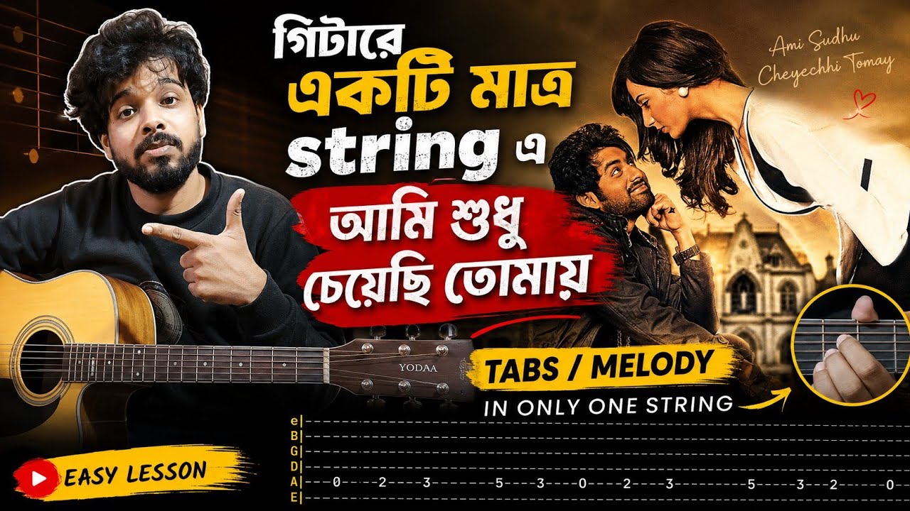 Ami sudhu cheyecchi tomay guitar intro lesson|Sohoj guitar